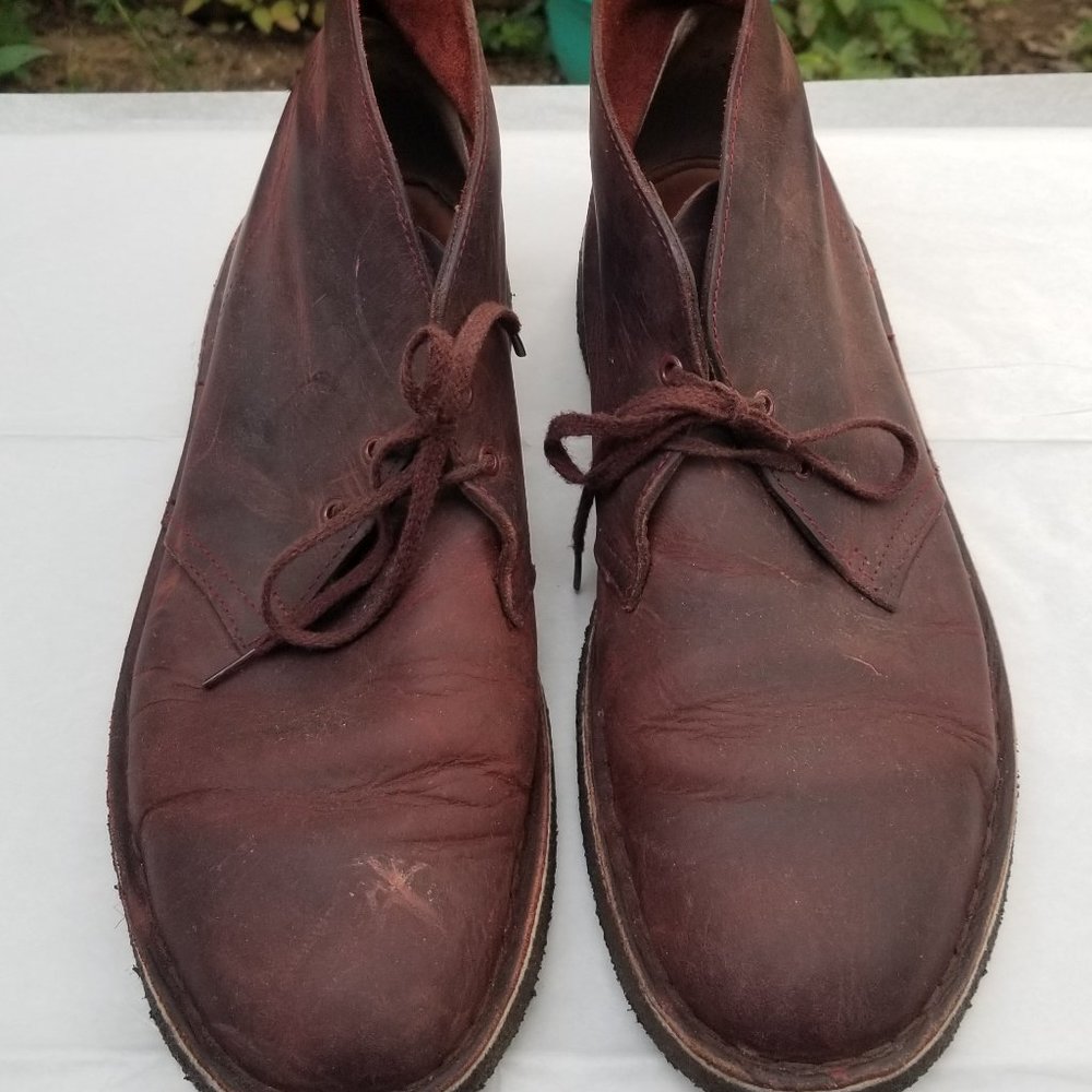 Clarks Desert Boots Wine/Burgundy (Red)
